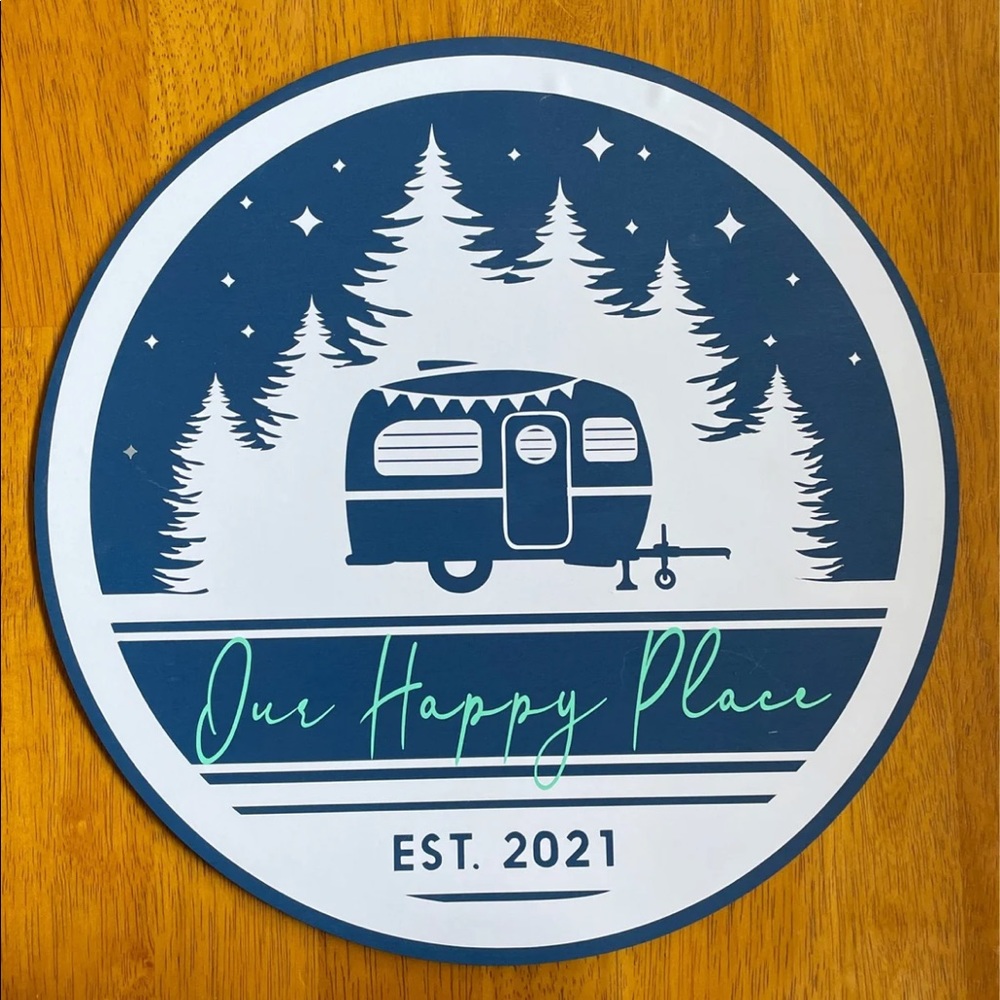12inch round camper decor